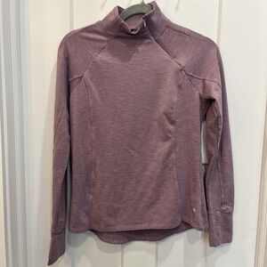 LAYER8 Women's‎ Plum Purple Long Sleeve Sz Small Zipper Mock Turtle Neck Shirt